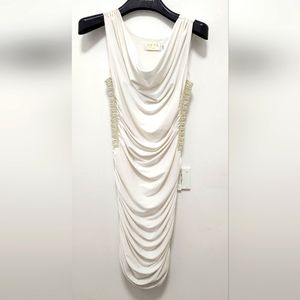 3/$25 Esha Designer Semi formal sleeveless dress White S size.